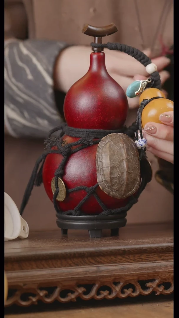 【闪购商品】252号精品天然大漆工艺防渗内胆酒葫芦~