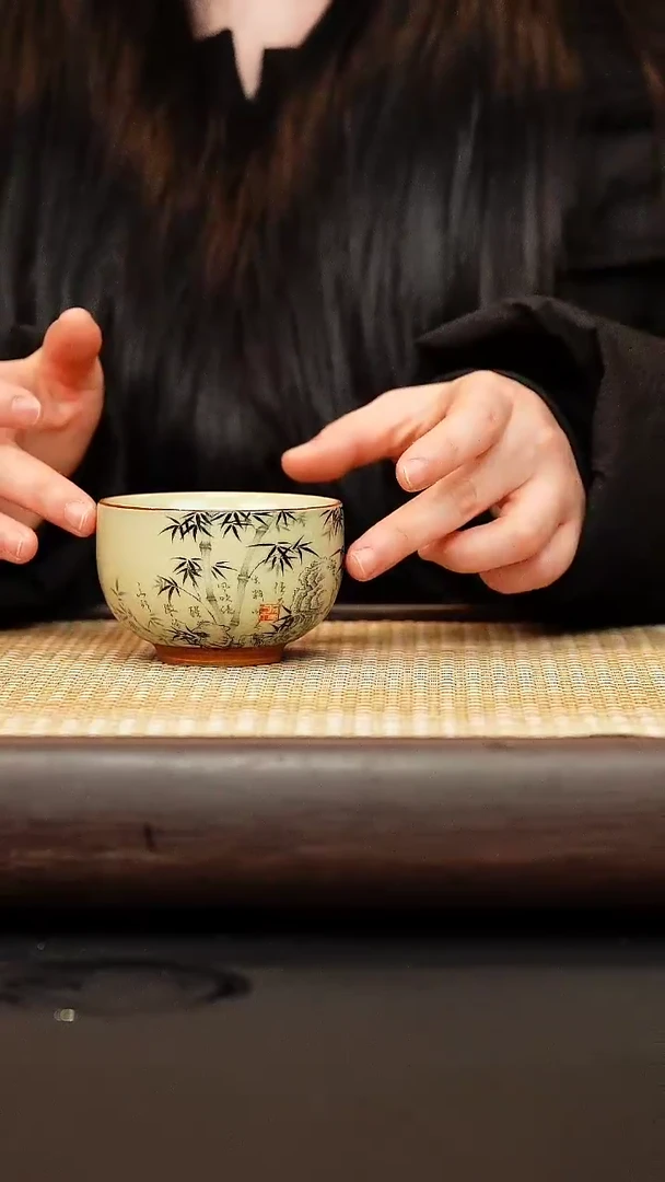 茶壶紫砂竹趣 主人杯 90cc