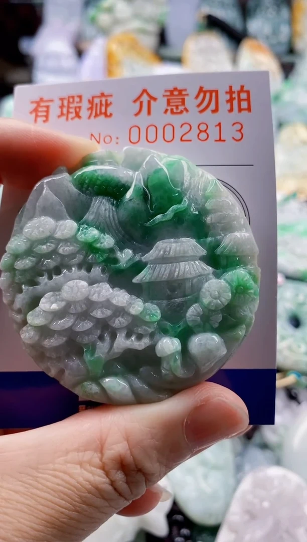 翡翠未镶嵌吊坠(不含链)1