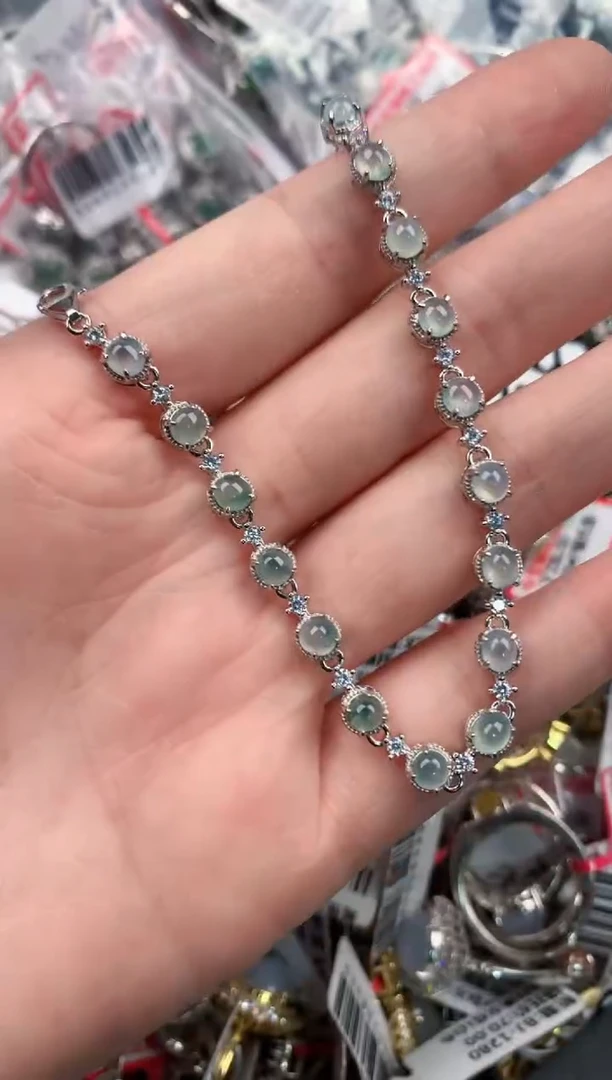 银S925镶嵌戒指翡翠2222----9