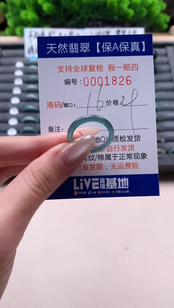 未镶嵌戒指翡翠天然  1826