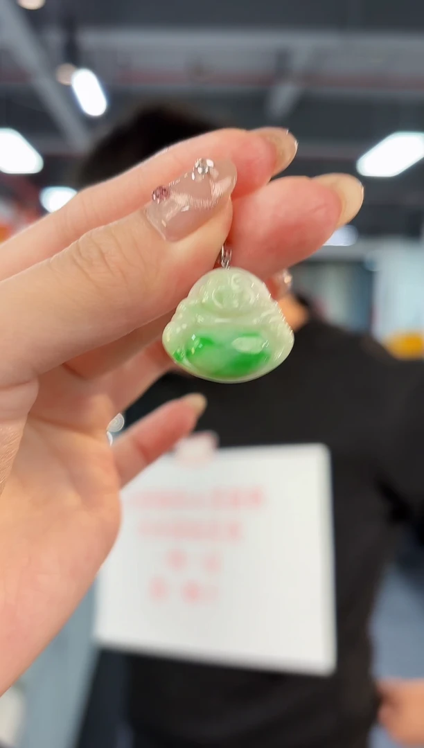 【闪购商品】翡翠颈饰18K金镶嵌缅料A货/支持复检/一件