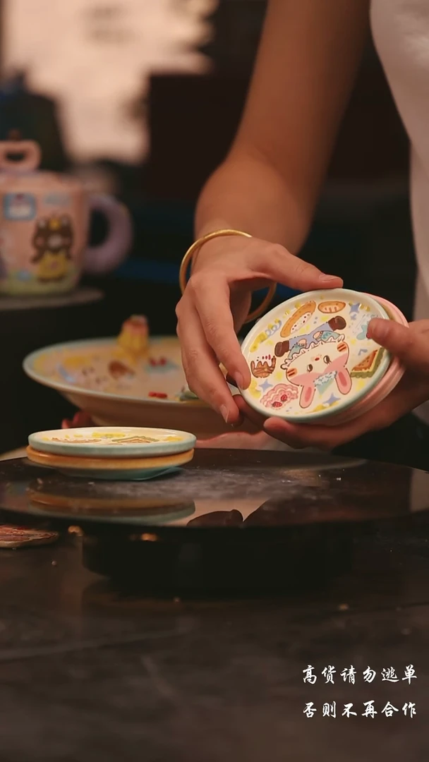 陶瓷随机一个景德镇可爱设计师款陶瓷