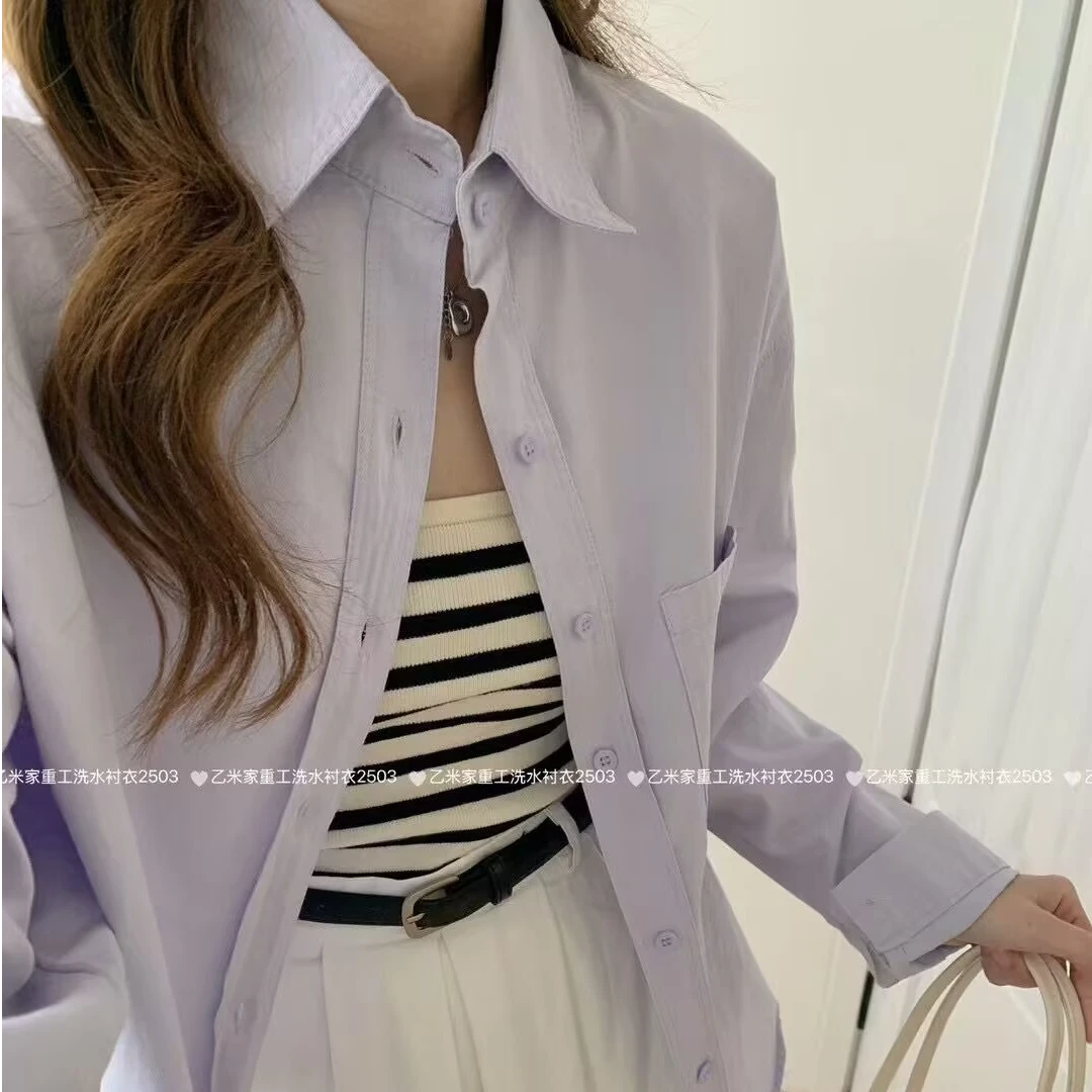 衬衣女潮牌女装春季百搭设计师青春流行短款衬衫开衫上衣外套