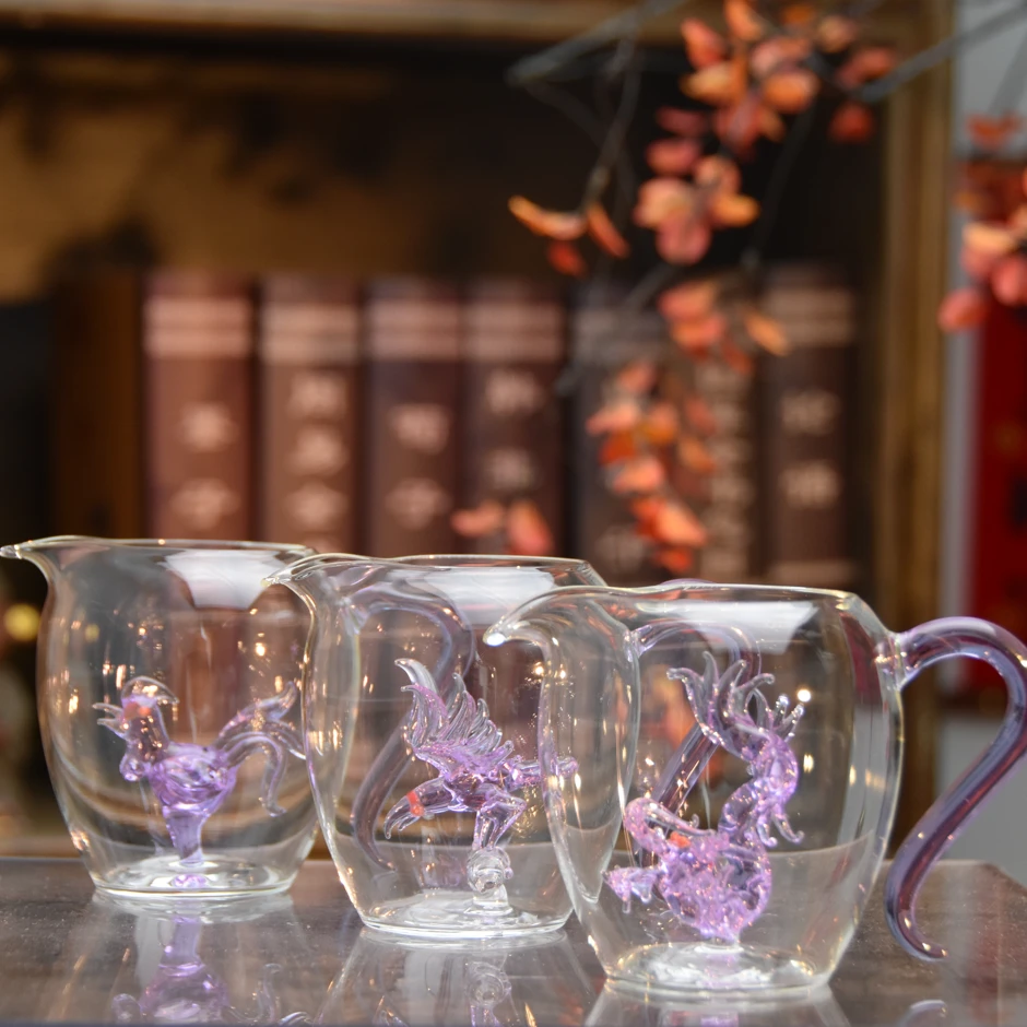 王大锤手作 飞天龙公道杯鹰击长空公道杯雄鸡司晨茶海公道杯家用