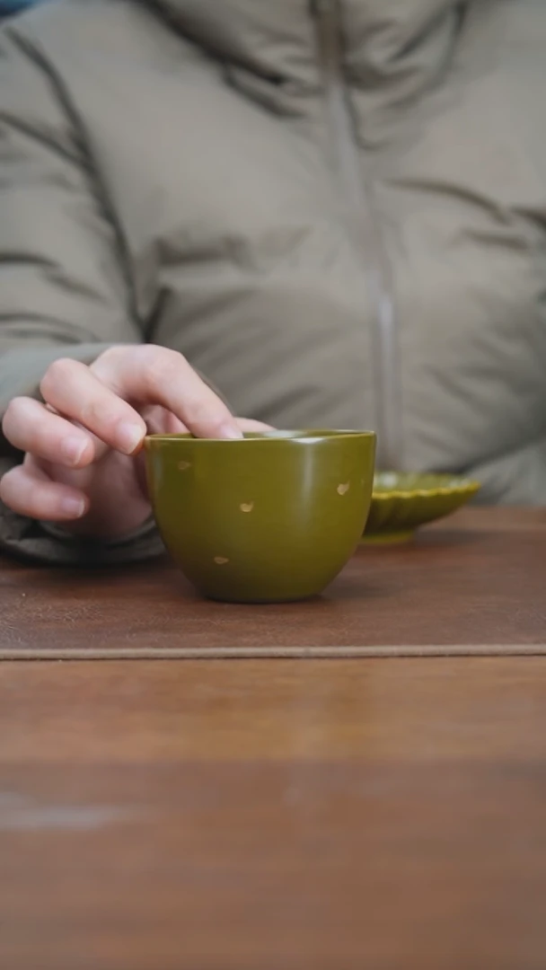 【闪购商品】杯景德镇茶叶末洒金缸杯