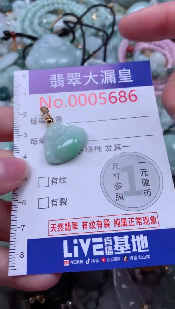 翡翠未镶嵌颈饰5686