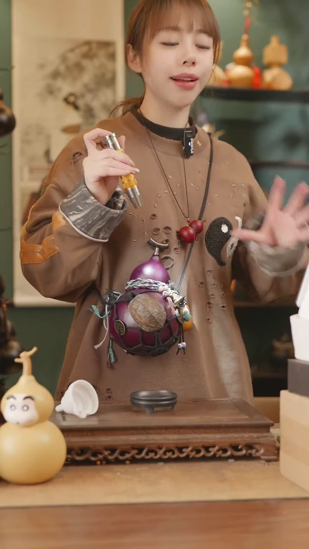 【闪购商品】178号精品天然大漆工艺防渗内胆酒葫芦~