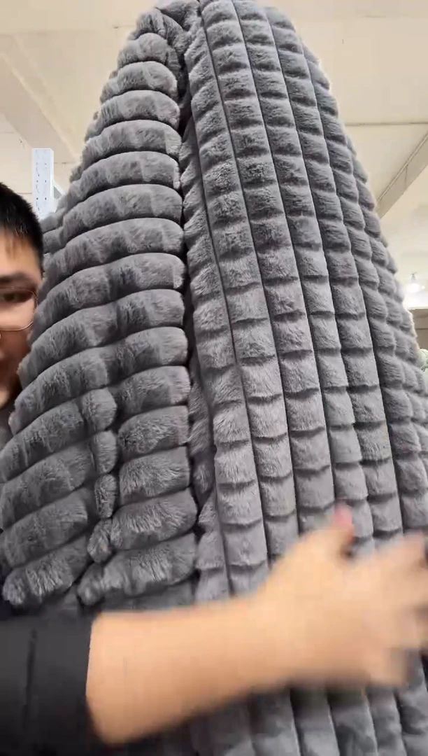 兔毛【高货兔兔被2x2.3米】外贸原单毛毯拍完现场打开看