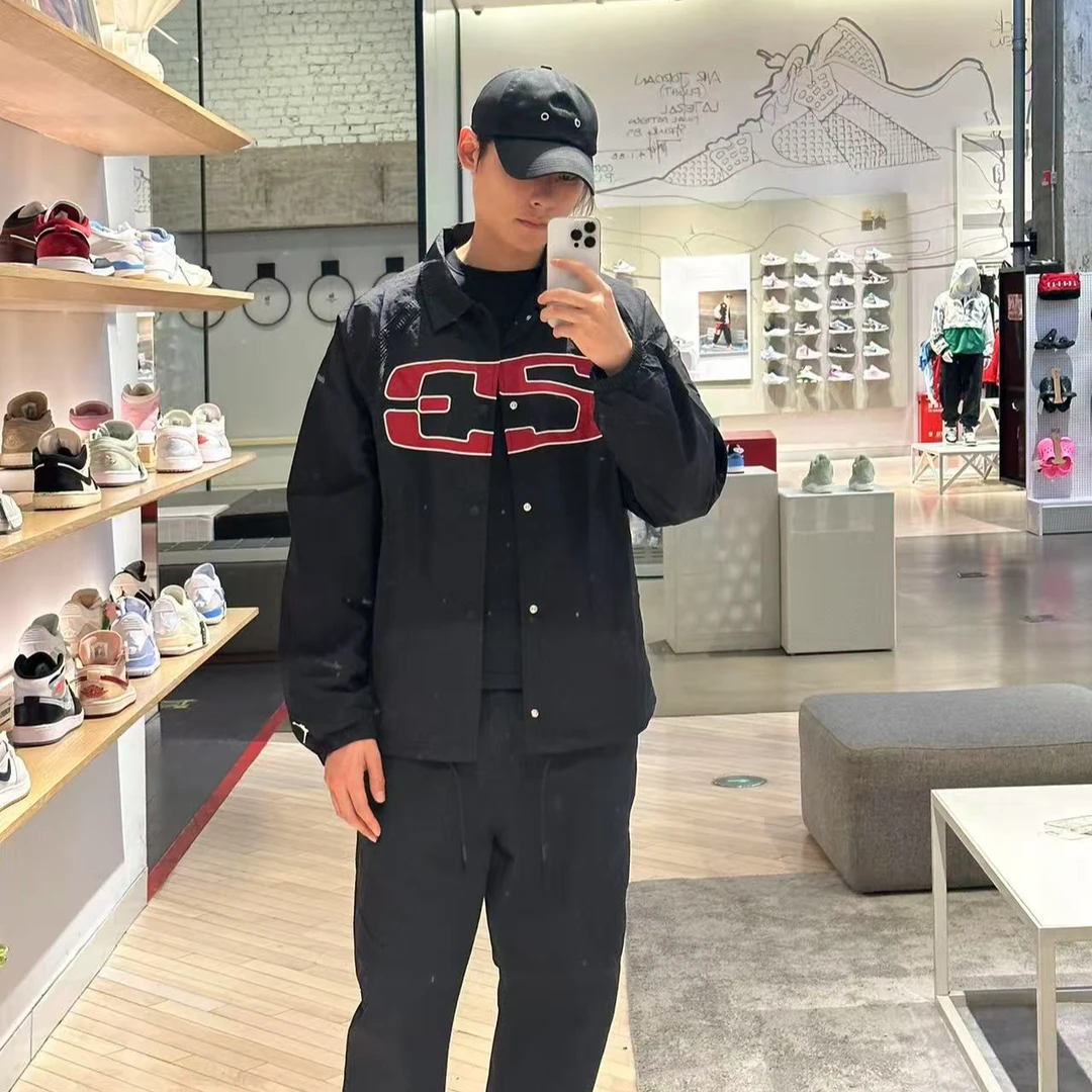 NIKE/耐克AS M J ESS COACHESJKT男款黑色休闲夹克外套HF9332-010