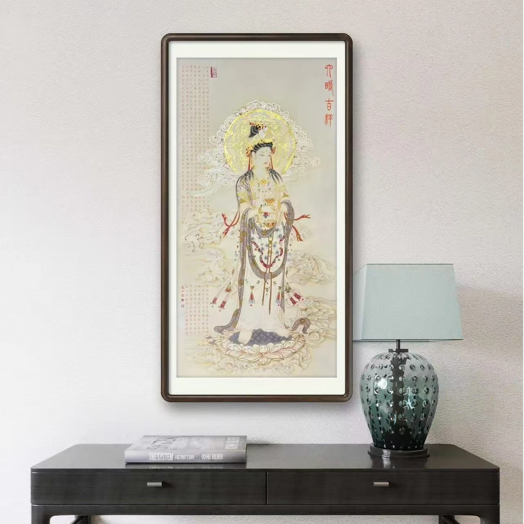 高山原创六时吉祥站观音 无框