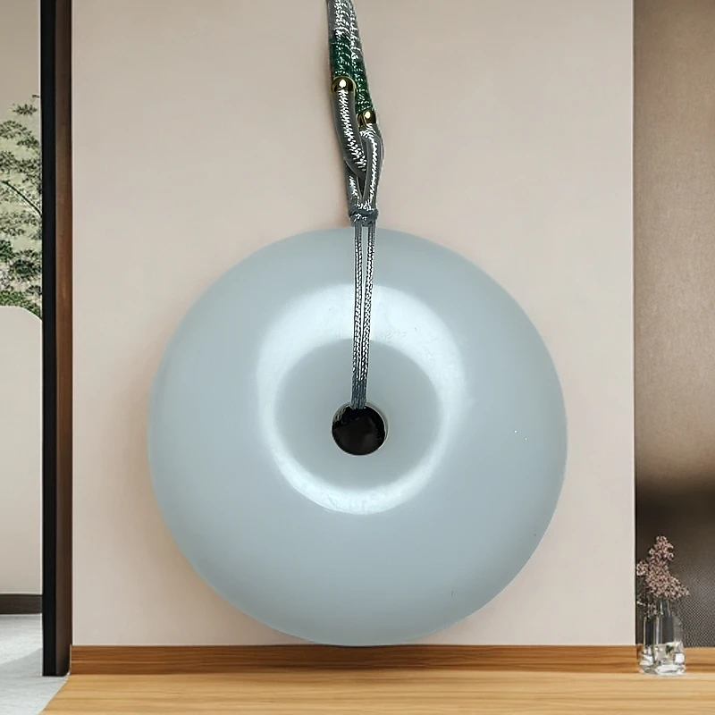 【50mm平安扣】纯天然新疆玉石吊坠平安无事