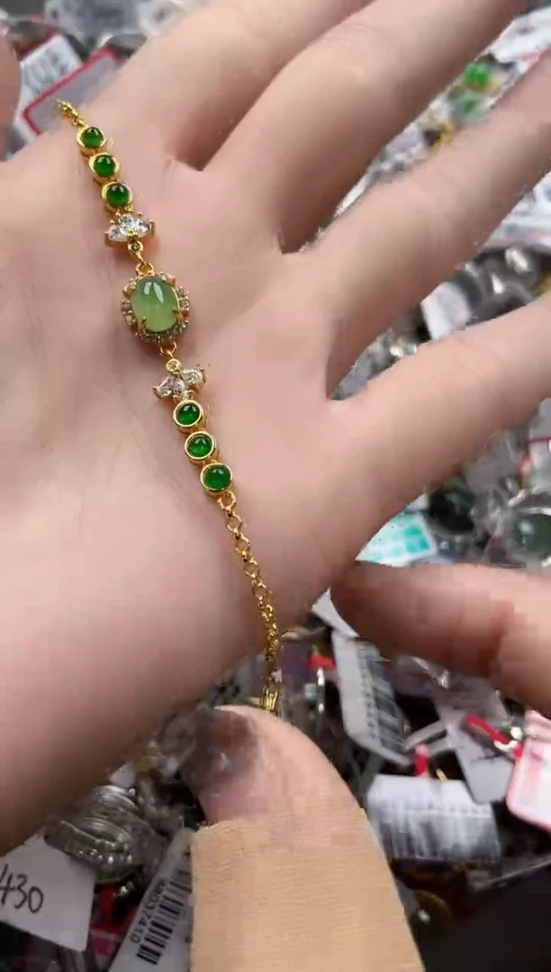 银S925镶嵌戒指翡翠4444----6