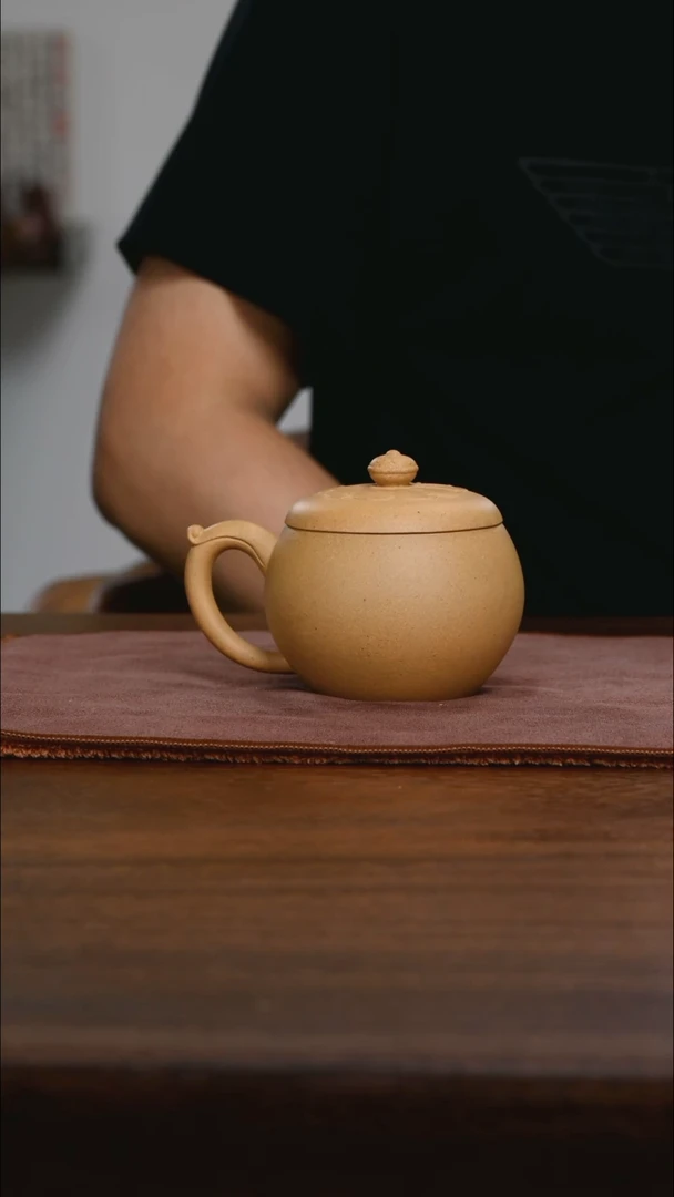 茶壶紫砂黄段苹果盖杯