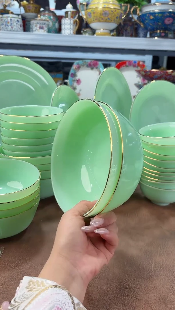 玉瓷6.5英寸面碗2个