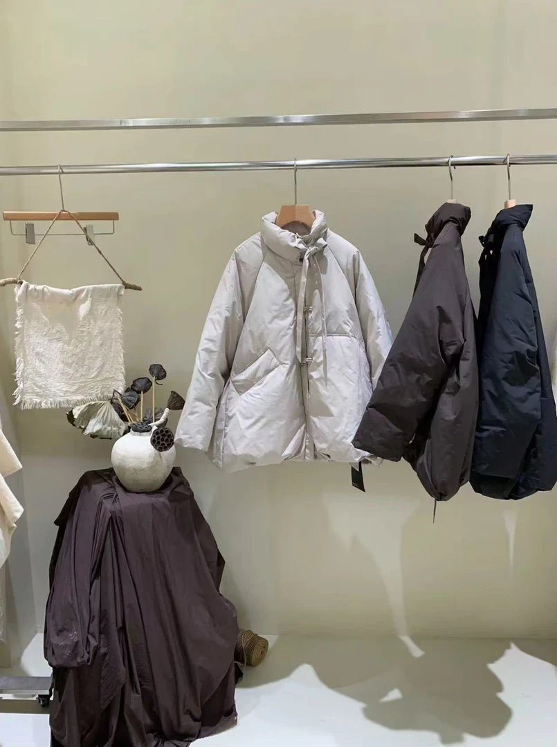 museguhui/木色古汇5095#长袖常规立领百搭气质时尚纯色羽绒服