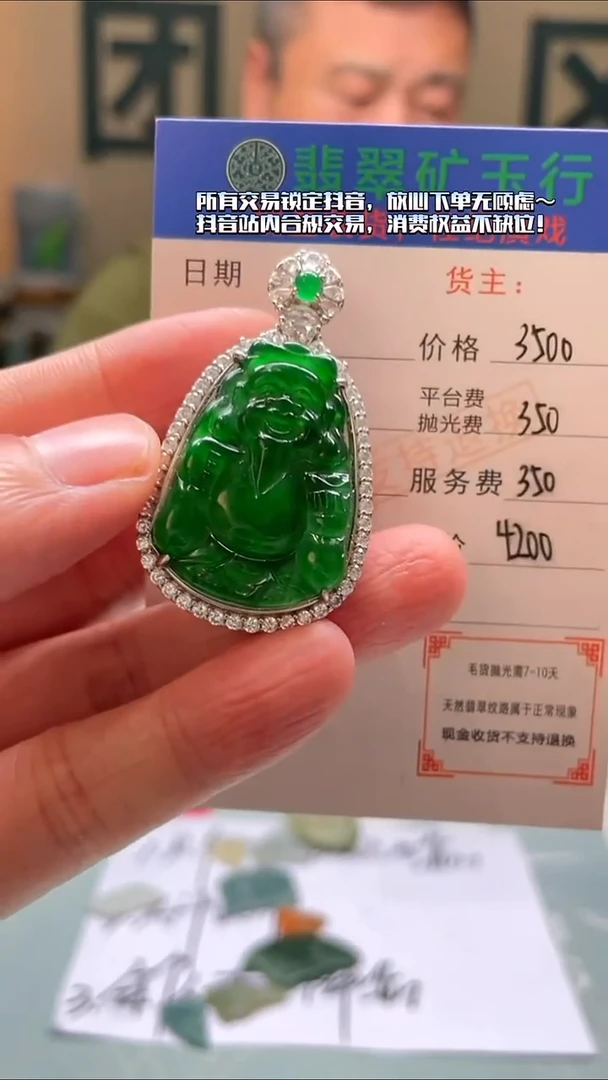 颈饰银S925镶嵌翡翠六****》净货