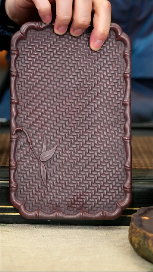 【闪购商品】紫砂茶壶11竹编壶承 龙血砂