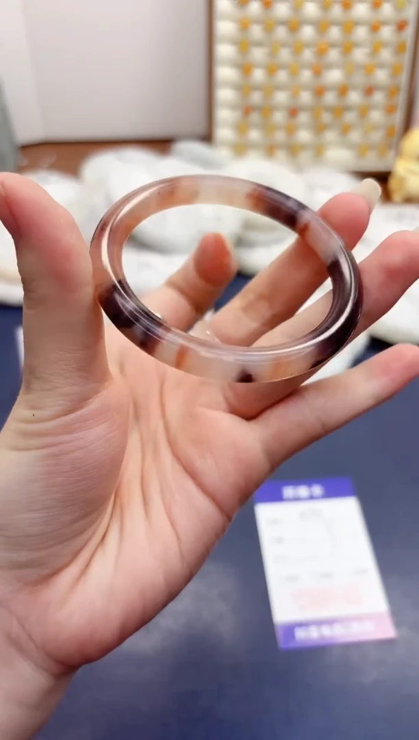 石英质玉手镯未镶嵌475-紫罗兰-圈口54