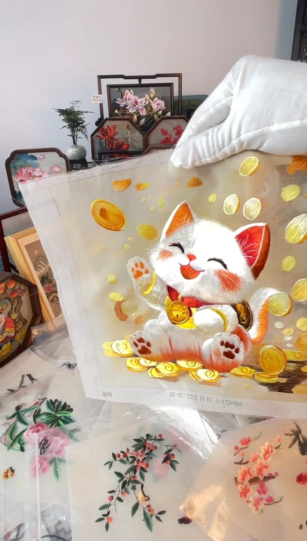 织绣纯手工苏绣双面绣苏绣