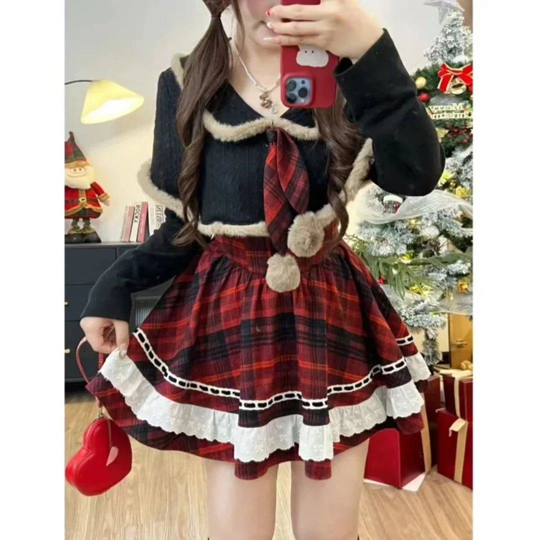 又又家  少女风套装软妹日系学院风学生jk时尚套装洛丽塔风ol