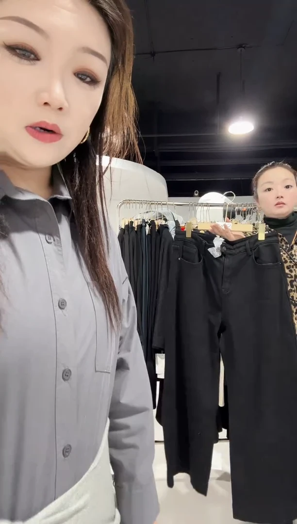 968-黑色牛仔裤 40