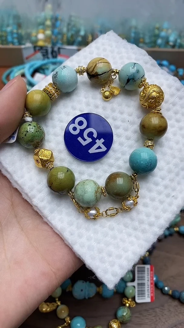 【闪购商品】绿松石手链银S925镶嵌458