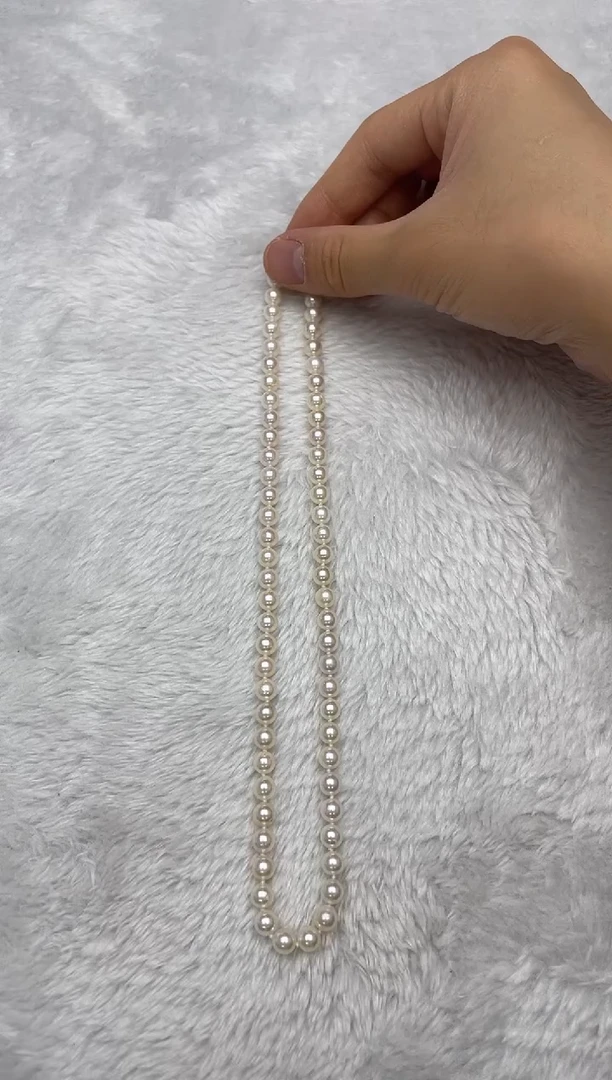 项链银S925镶嵌海水珍珠AK6-6.5mm