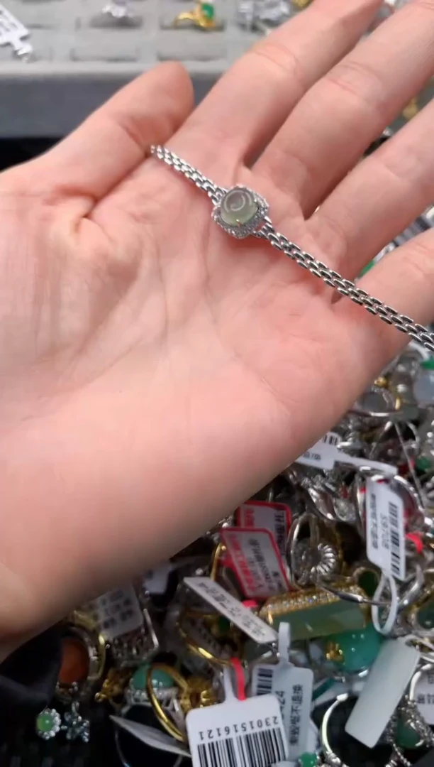 银S925镶嵌戒指翡翠6                              1