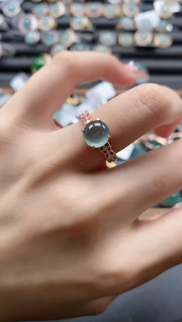 【闪购商品】翡翠戒指银S925镶嵌51511