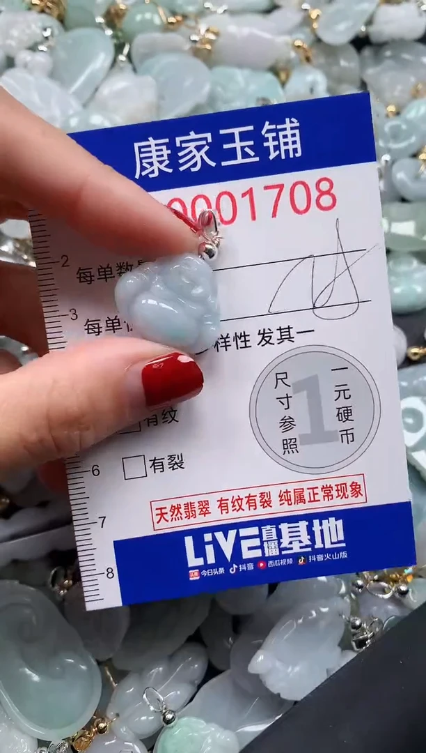 翡翠未镶嵌吊坠(不含链)1708