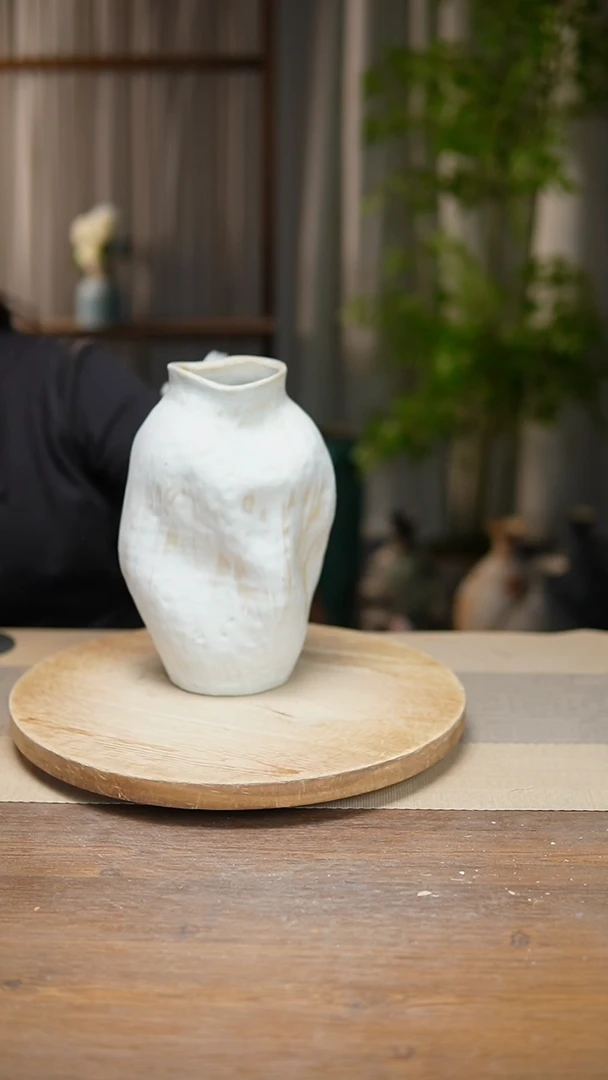 【闪购商品】陶瓷花器陶瓷花瓶手捏瓶002瑕疵