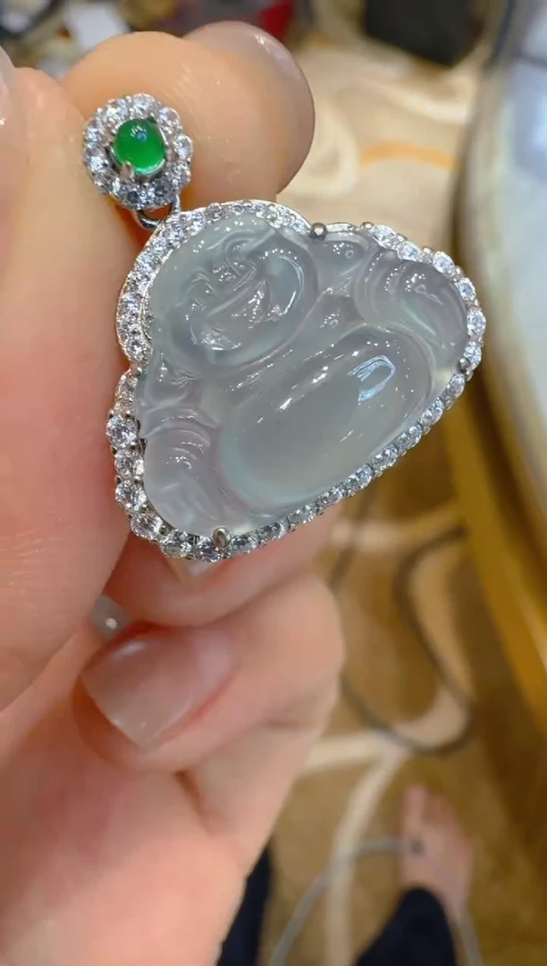 吊坠(不含链)银S925镶嵌翡翠多样性团购发一件