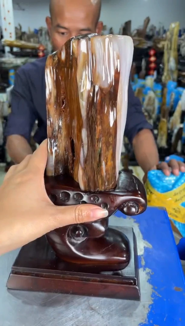 【闪购商品】硅化玉摆件未镶嵌115