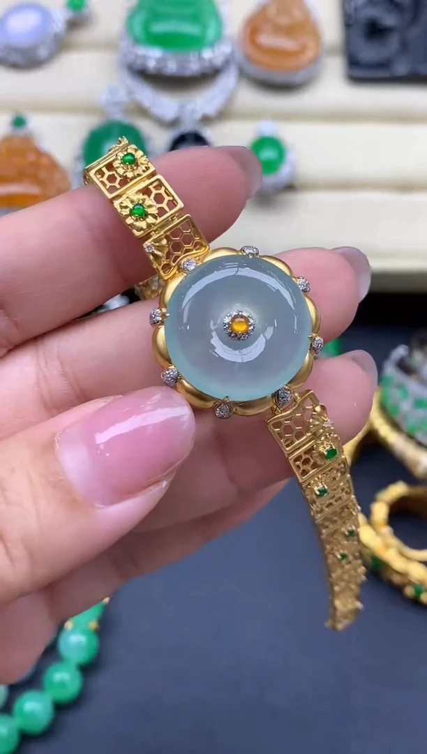 未镶嵌手链翡翠575-春日珠宝