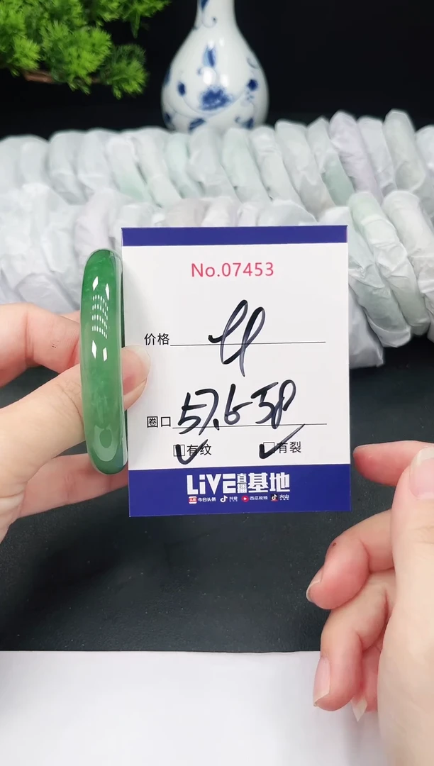 未镶嵌手镯翡翠7453