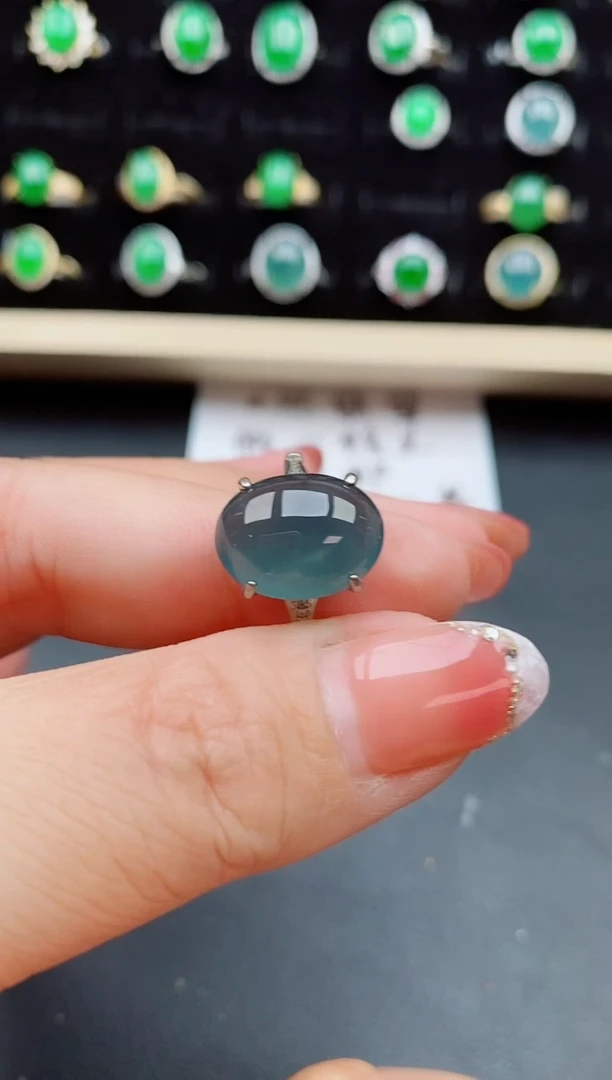 【闪购商品】翡翠戒指银S925镶嵌111111111112