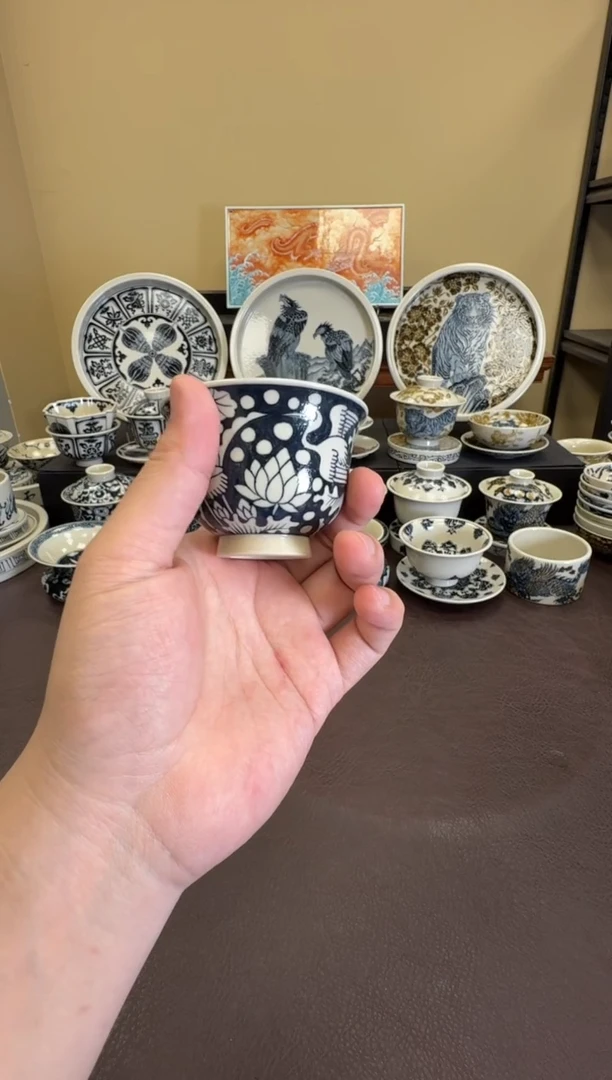 二号釉一路连科铃铛杯