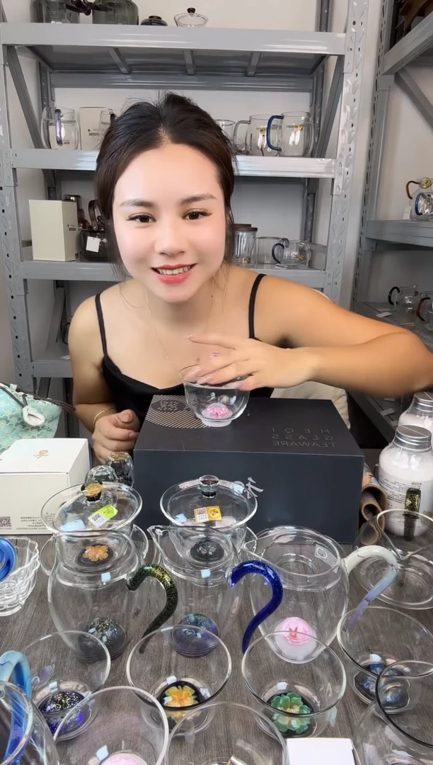水晶玻璃无盖款好*子禾器 棠韵盖碗  普通盒