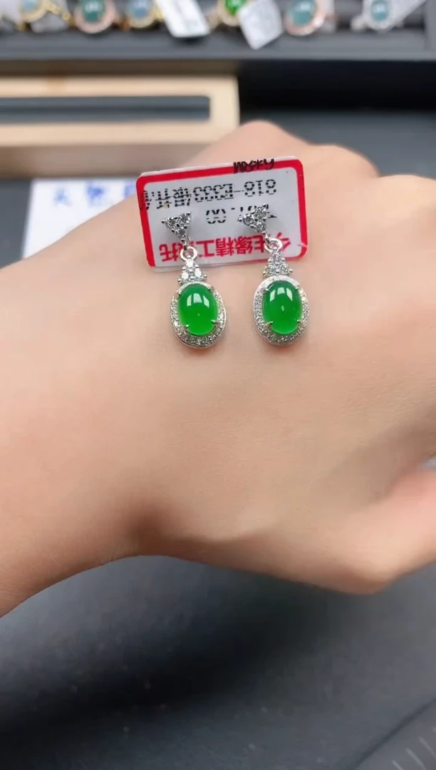 银S925镶嵌戒指翡翠111111