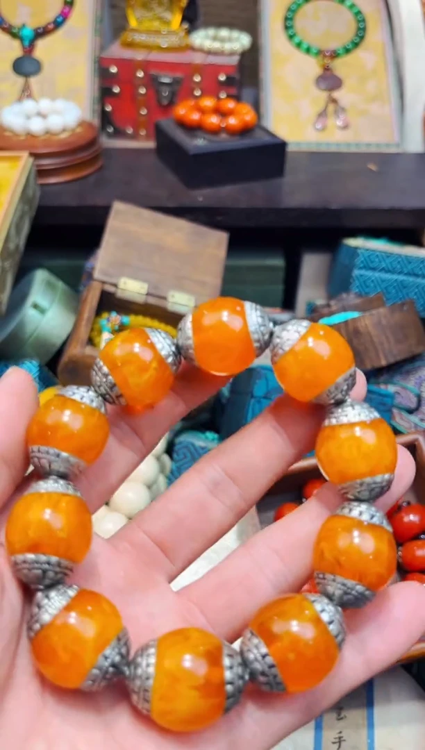 【闪购商品】蜜蜡裸石银S925镶嵌E瑞哥专属高端精品29