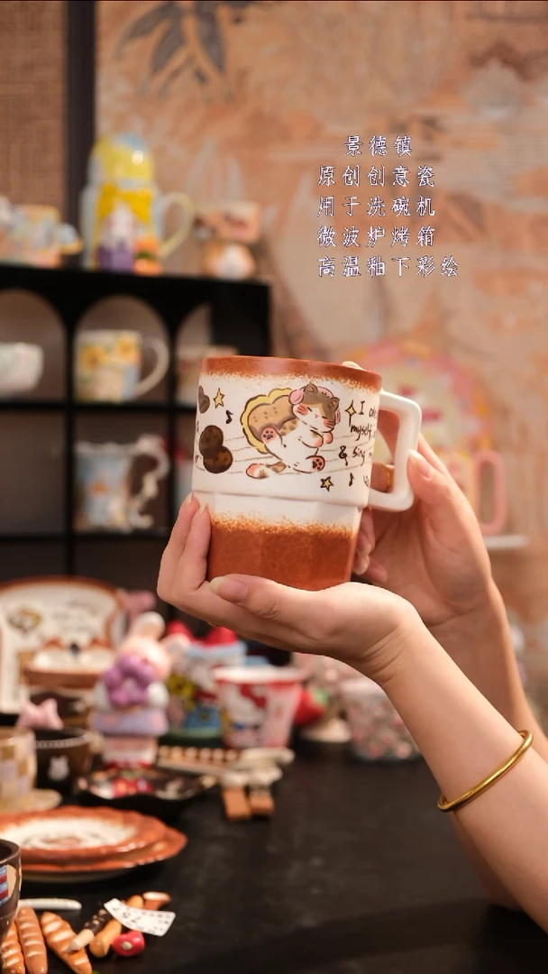 摆件景德镇手工手绘设计师款1