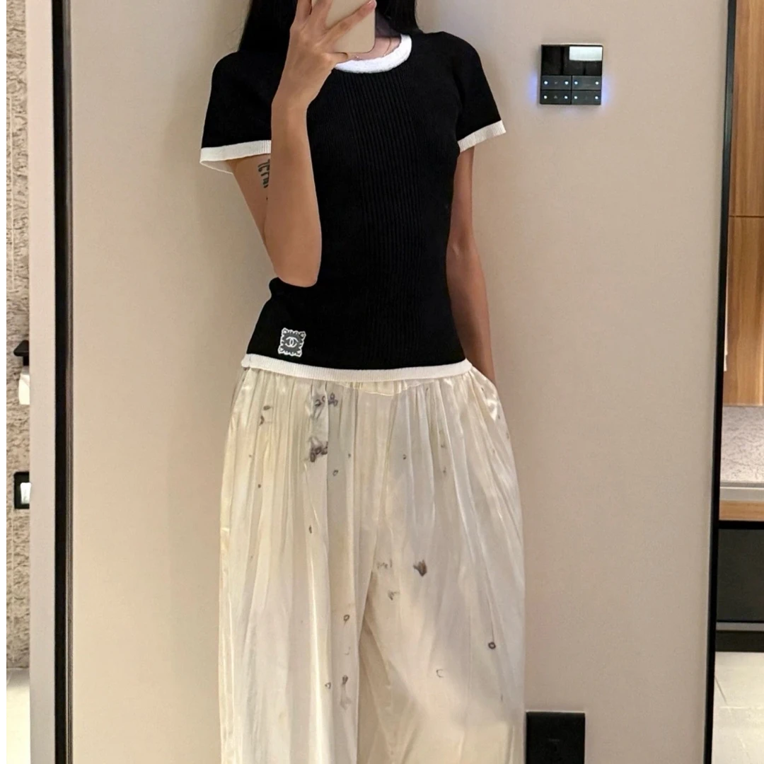 99新 WE11 DONE chanel黑色针织衫