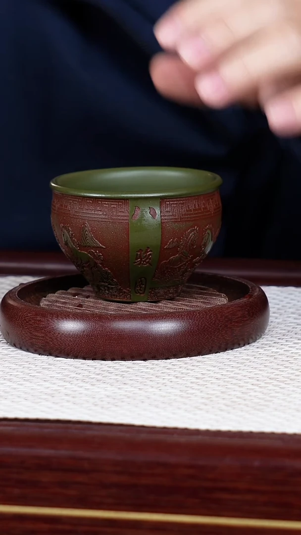 茶杯紫砂宜兴原矿紫砂 全手工制作