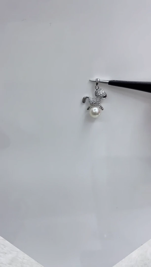 【闪购商品】海水珍珠吊坠(不含链)银S925镶嵌海水珍珠吊坠