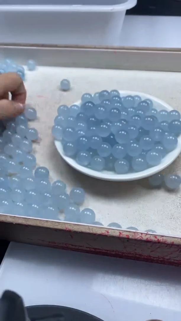 【闪购商品】玛瑙/玉髓颈饰未镶嵌w811冰川蓝玛瑙12mm*10颗