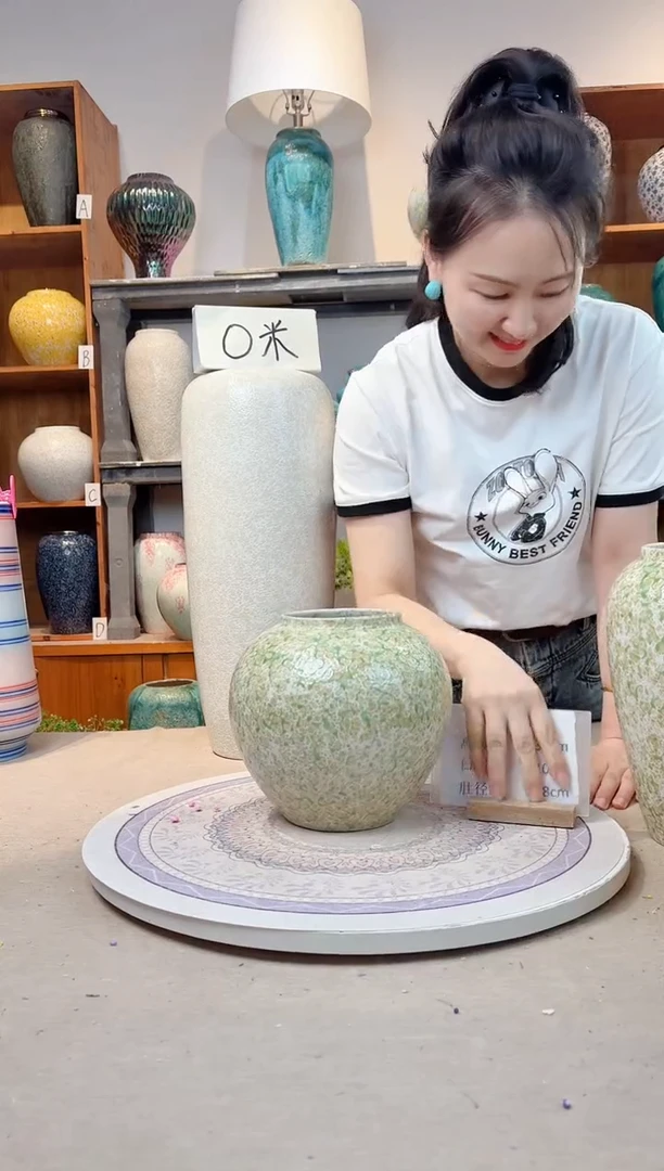瓶陶瓷花瓶  春意盎然 小号 微瑕