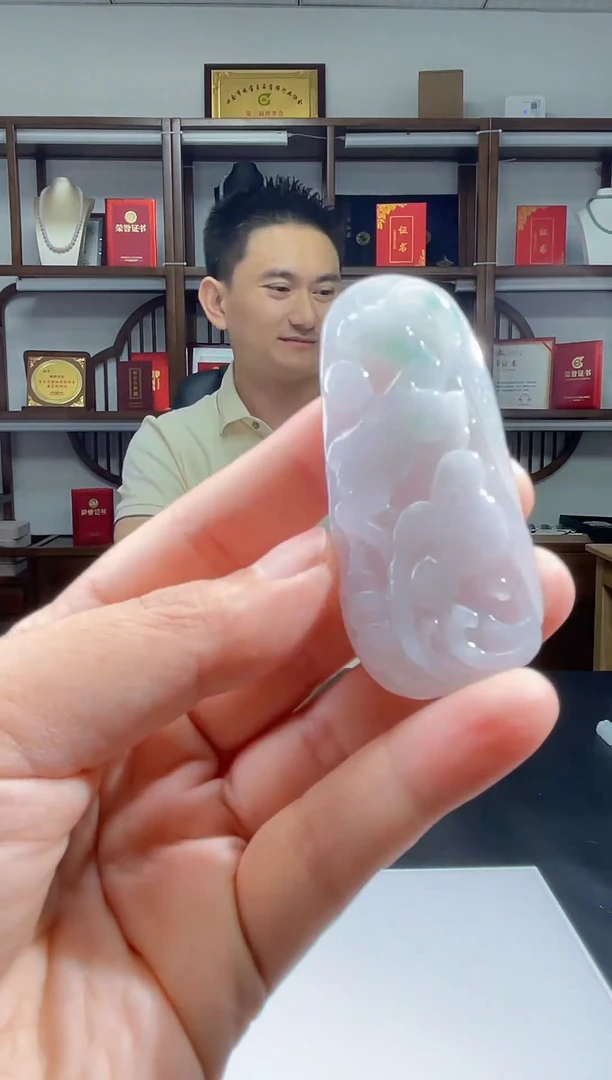 吊坠(不含链)未镶嵌翡翠天然A货翡翠多样性发其一JYZY-9.23-37