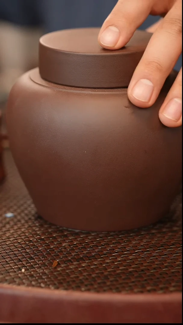 茶壶紫砂原矿手工制作茶叶罐