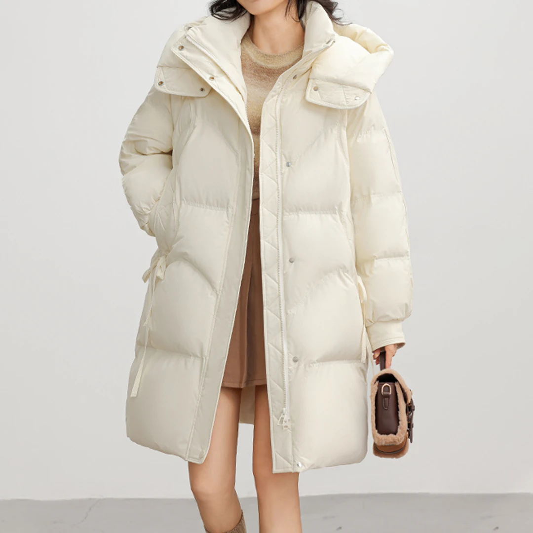 直筒型长款中长款时尚运动情侣韩版连帽保暖